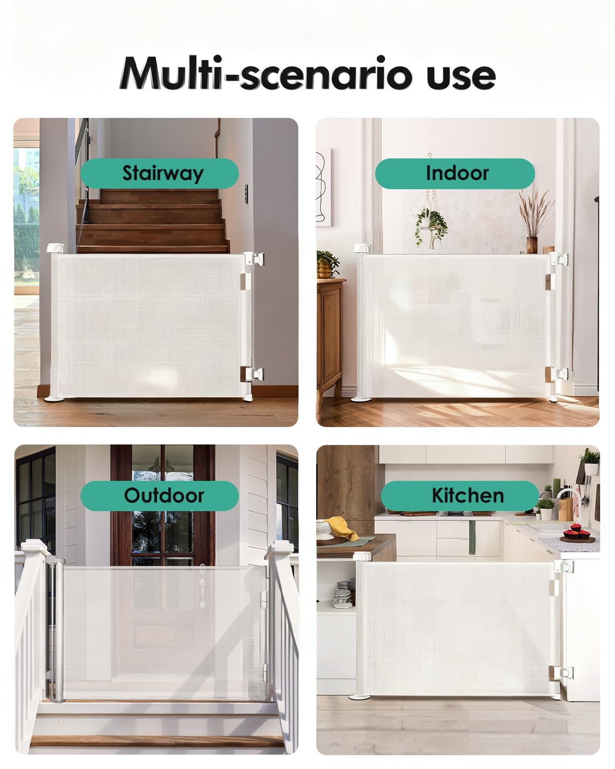White finish blends with modern home decor.