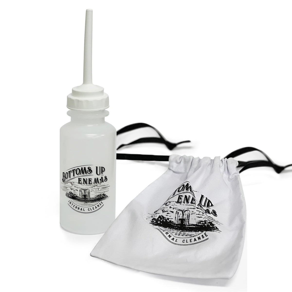 Bottoms Up Enemas BUE reusable enema bottle with 10oz capacity for easy cleansing.