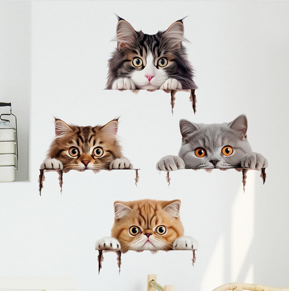 Buer Homie cat wall sticker 30x90cm adds playful decor to any room.