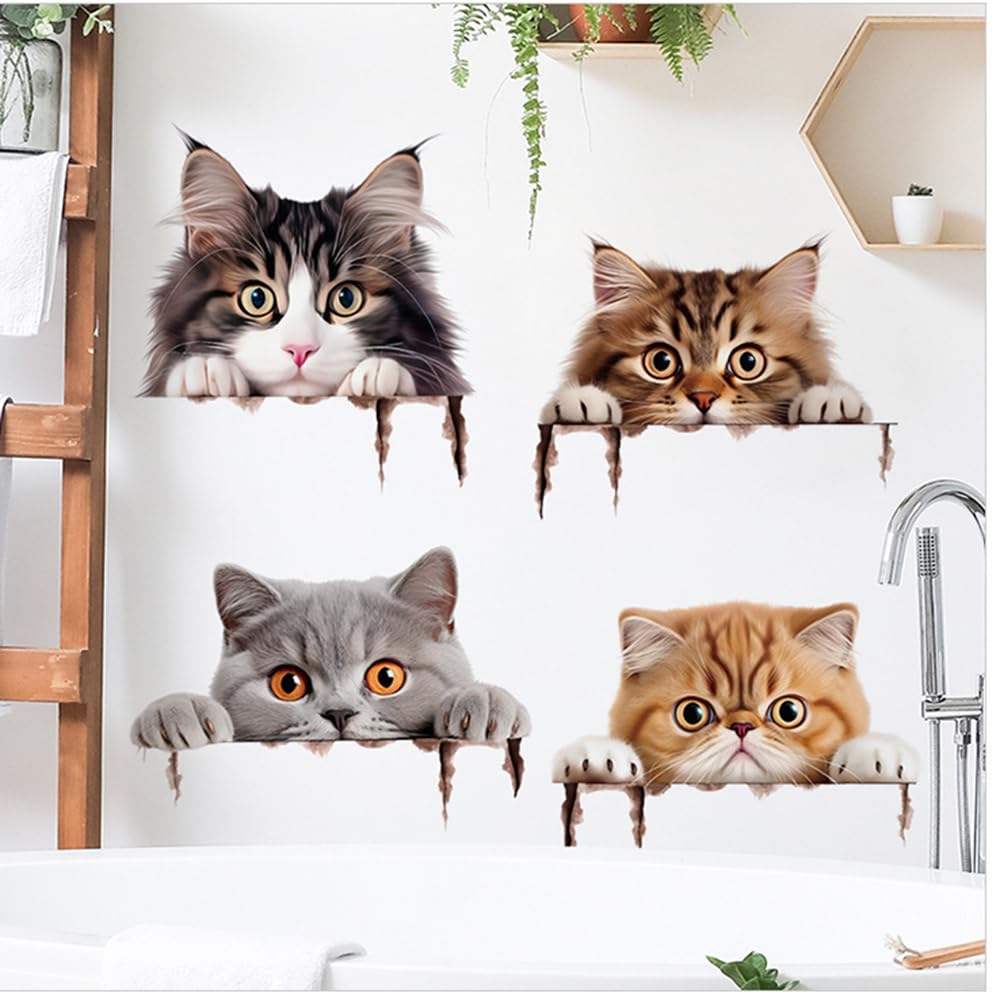 Buer Homie fridge cat decal keeps surfaces clean and charming.