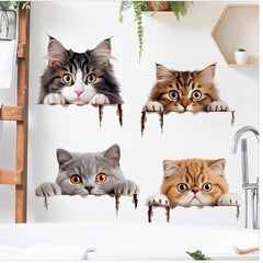 Buer Homie fridge cat decal keeps surfaces clean and charming.