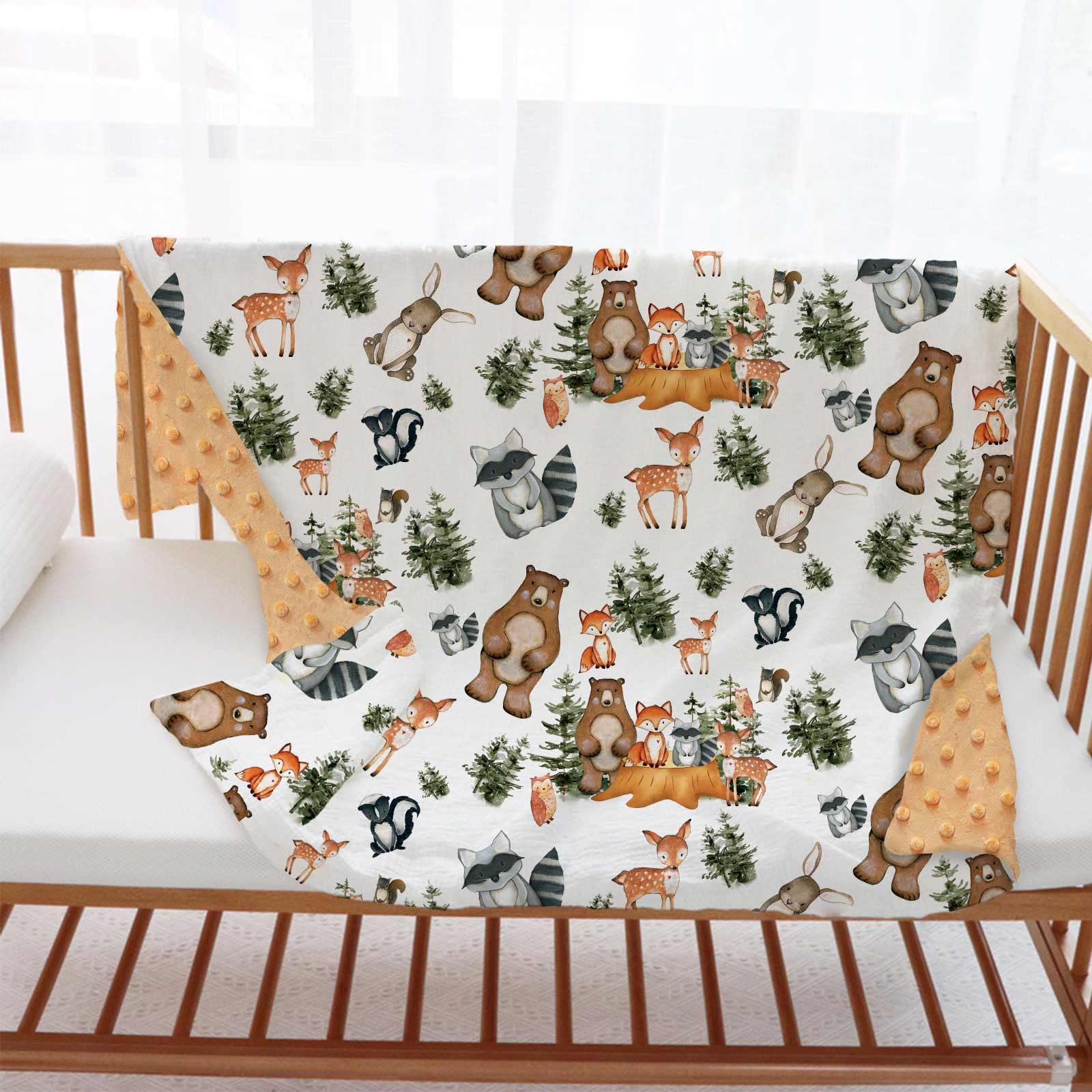 Buerhanerry Woodland Blanket in stroller use, compact and cozy