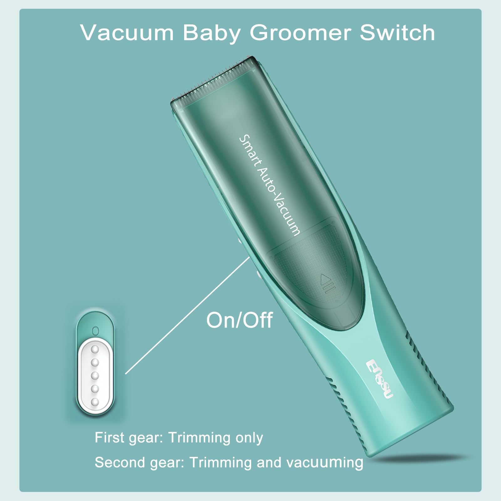 Bufccy cutting cape and sponge puff with accessories for baby grooming.