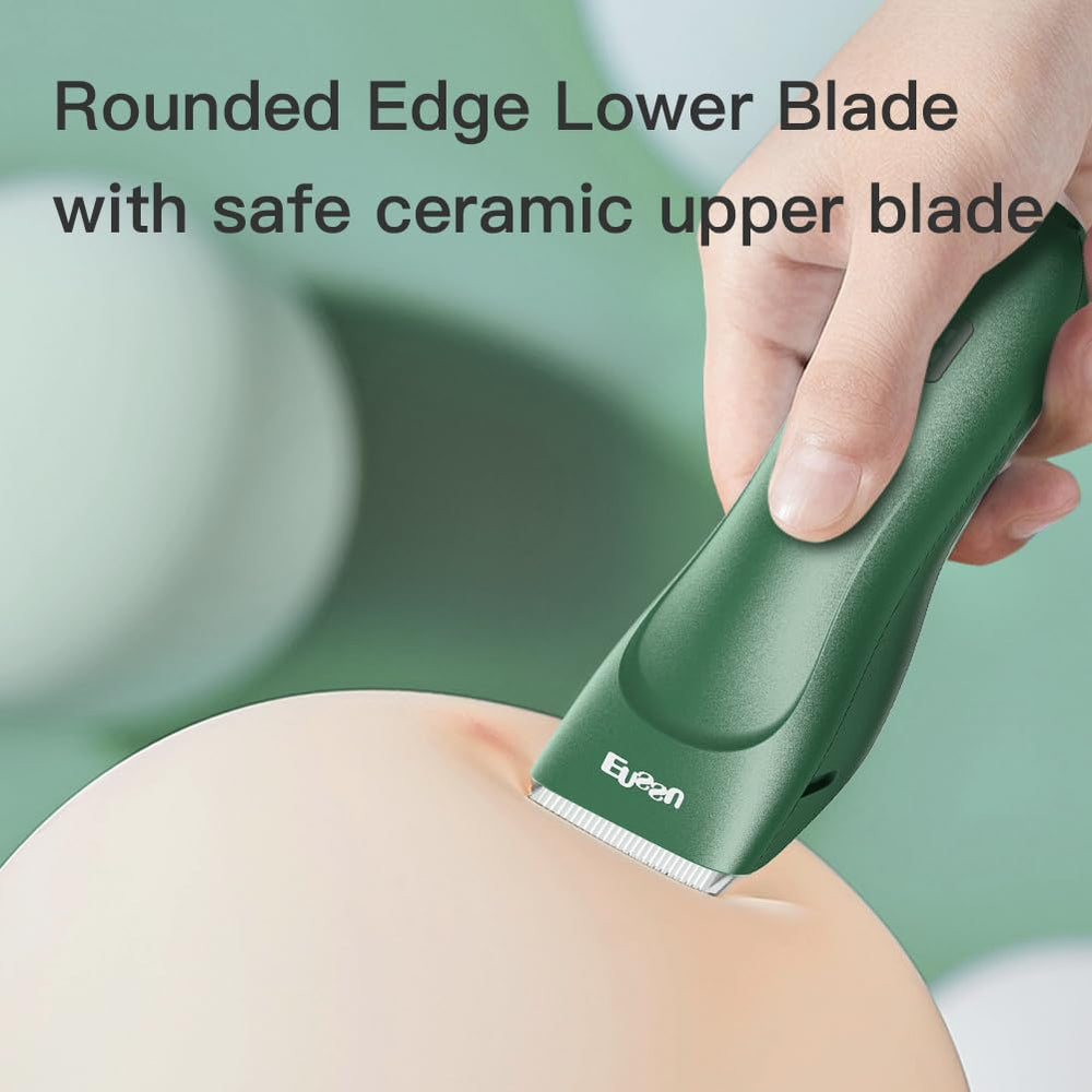 Bufccy ipx7-waterproof-baby-clippers for dry or wet hair cuts and easy cleaning.