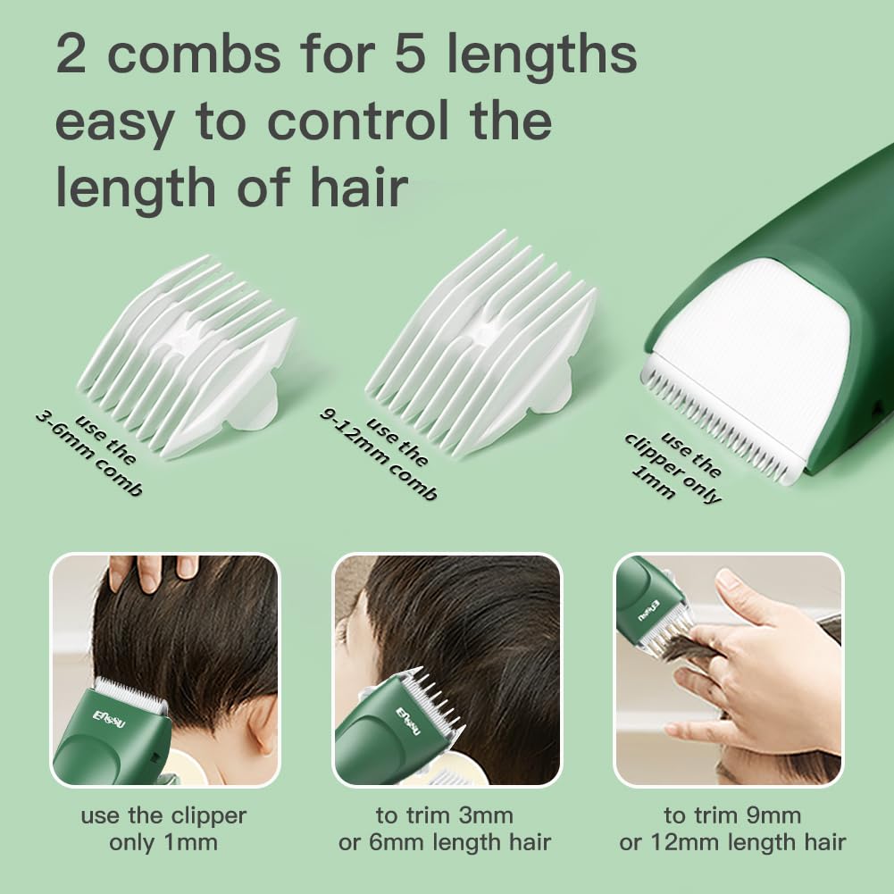 Bufccy noise-reduction-clipper with 45dB for soothing grooming sessions.