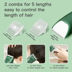 Bufccy noise-reduction-clipper with 45dB for soothing grooming sessions.