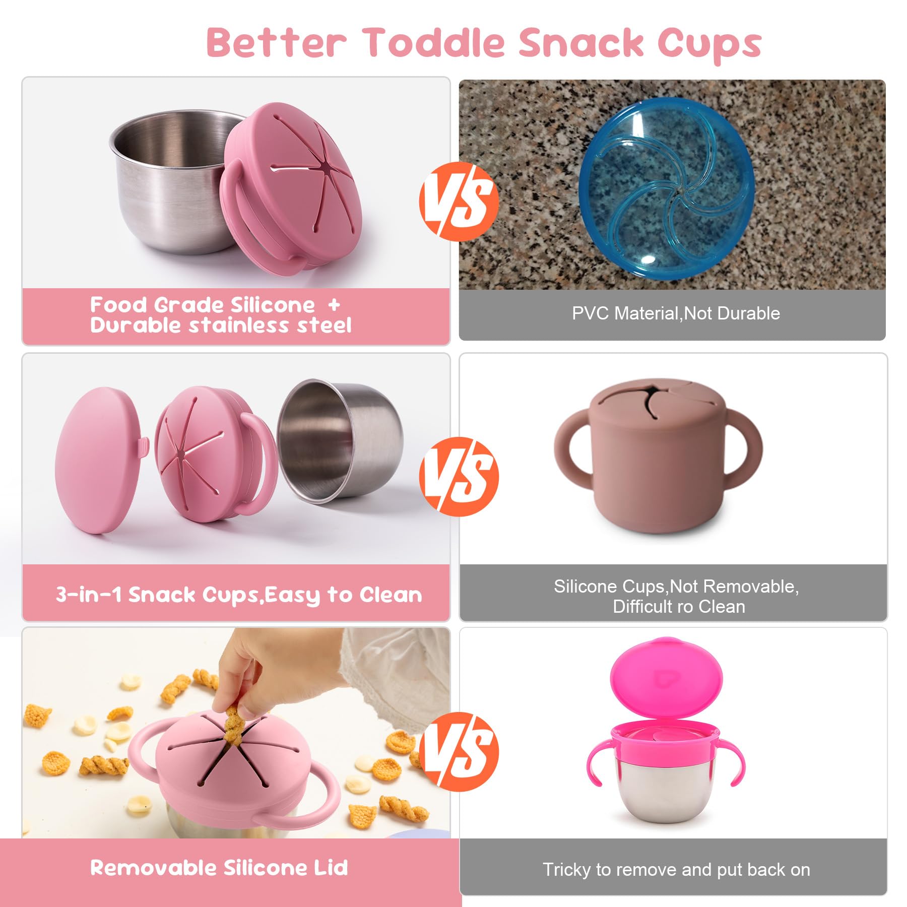 Bufilea removable lid enables quick cleaning and versatile on-the-go snacking.