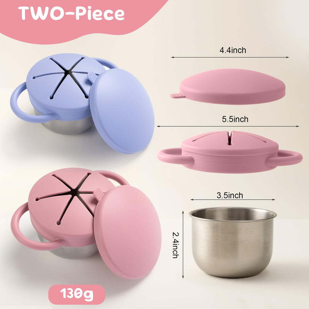 Bufilea silicone catcher highlights mess-reducing capability during snacks.