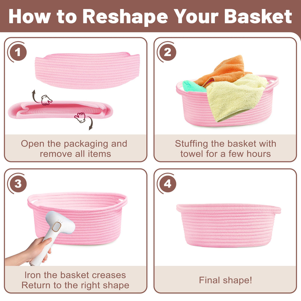Bufims baby-items organization basket keeps cosmetics and small toys neatly stored.