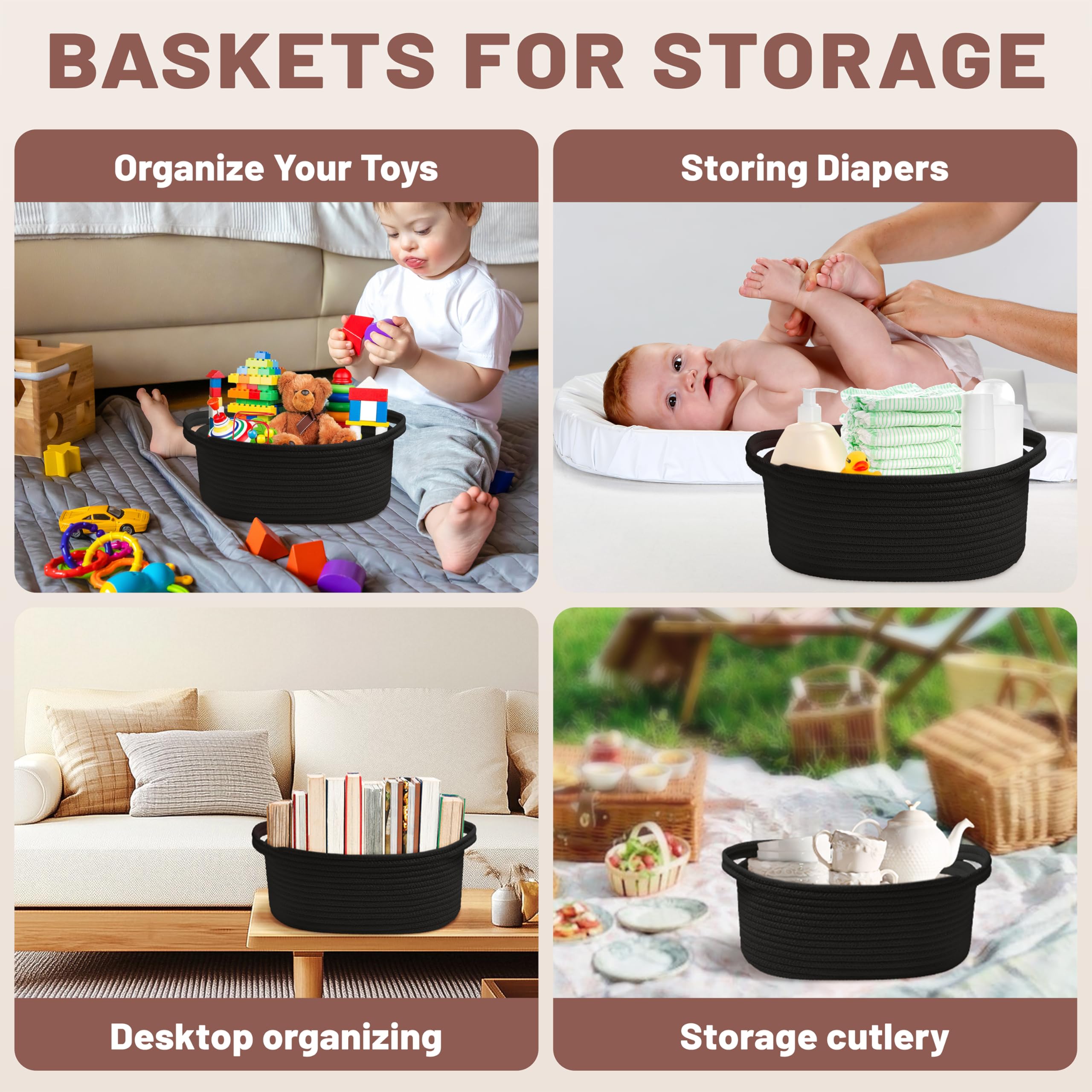Bufims basket with reinforced handles for easy daily use.