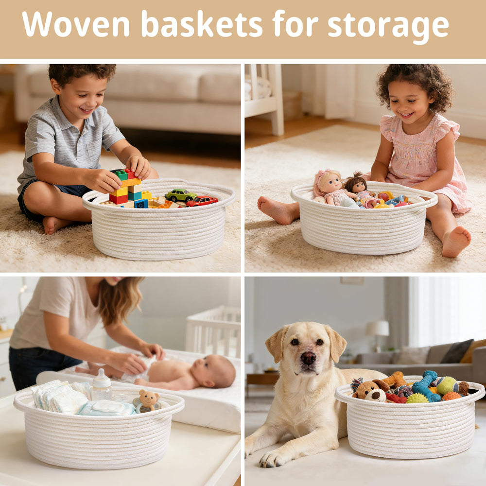 Bufims foldable rope basket returns to shape after storage.