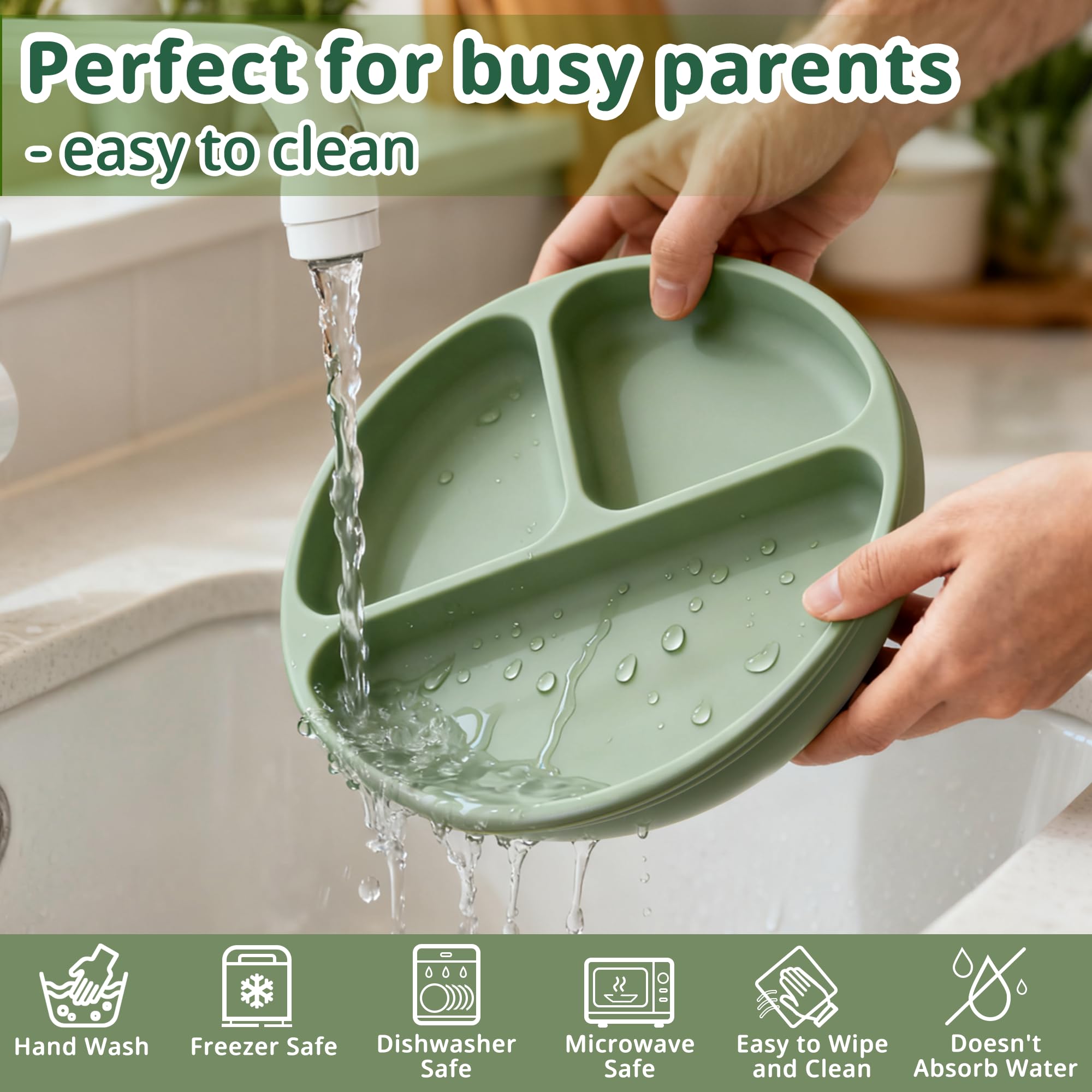 Bufims stainless steel toddler spoon and fork support growing coordination