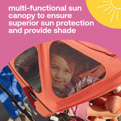 Bugaboo Breezy Sun Canopy's extendable panel adds extra coverage while maintaining airflow.
