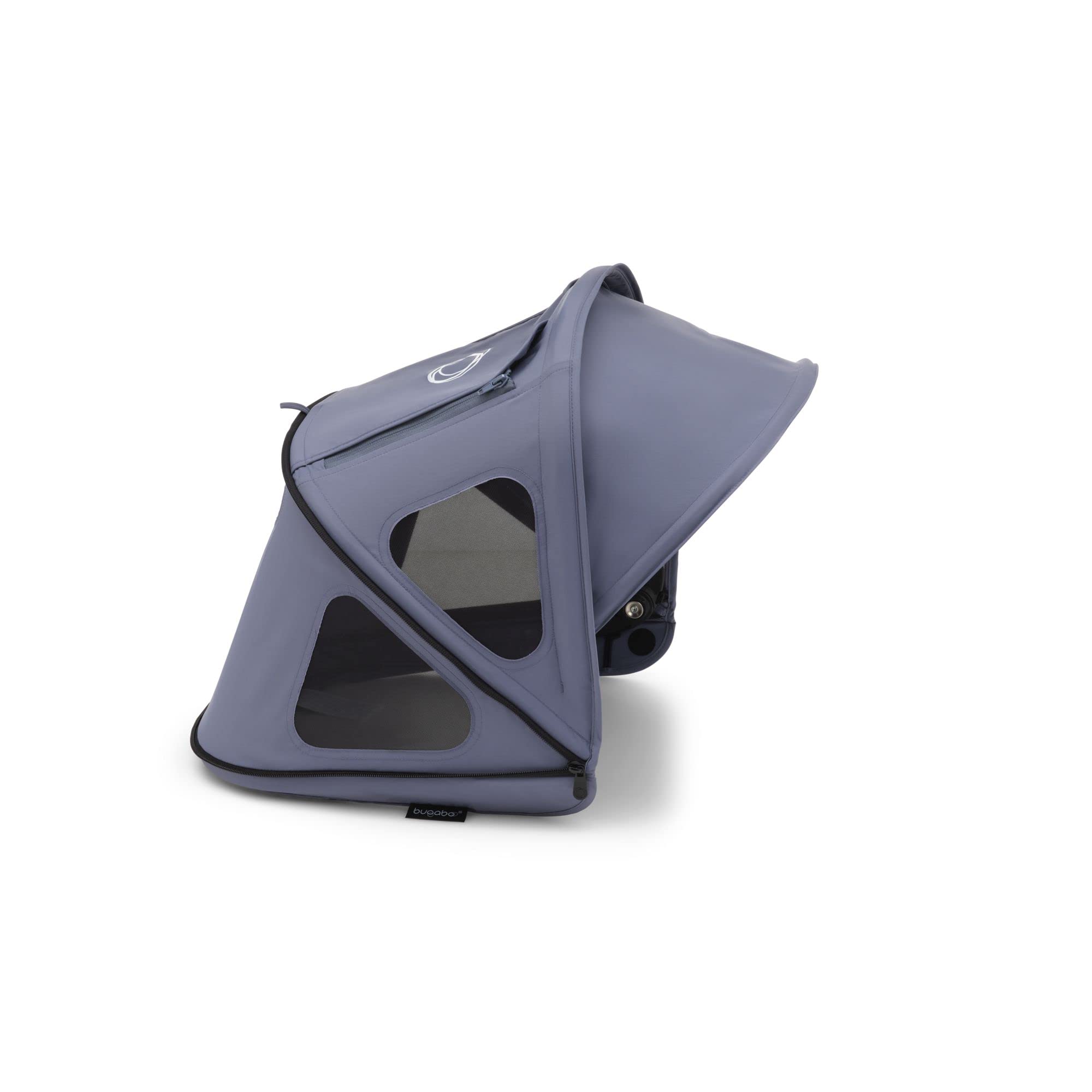 Bugaboo Breezy Sun Canopy with ventilation panels keeps baby cool on sunny strolls.