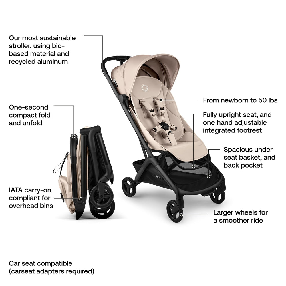 Bugaboo Butterfly 2 air-travel-ready design helps you move through airports smoothly.