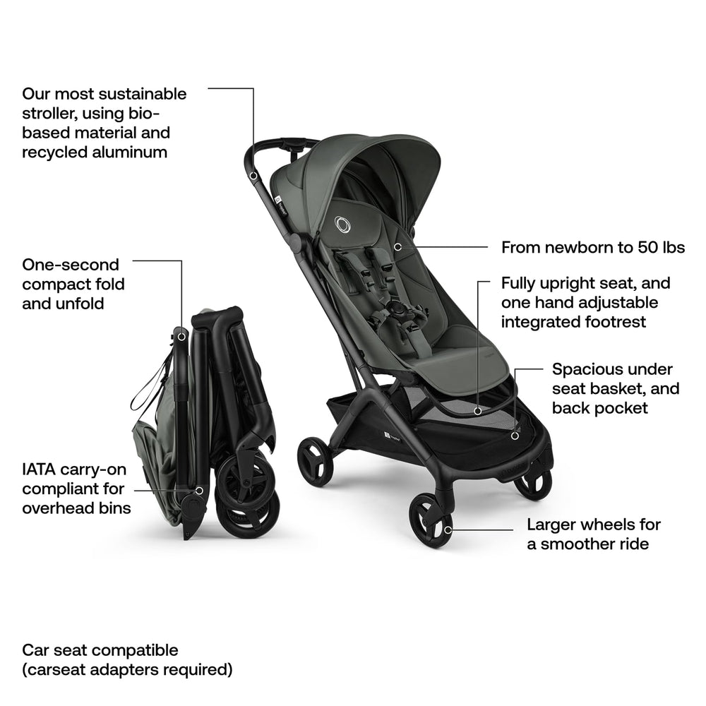 Bugaboo Butterfly 2 ergonomic seat supports growing child comfort.