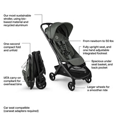 Bugaboo Butterfly 2 ergonomic seat supports growing child comfort.