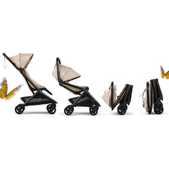 Bugaboo Butterfly 2 IATA-compatible fold optimizes cabin luggage compatibility.