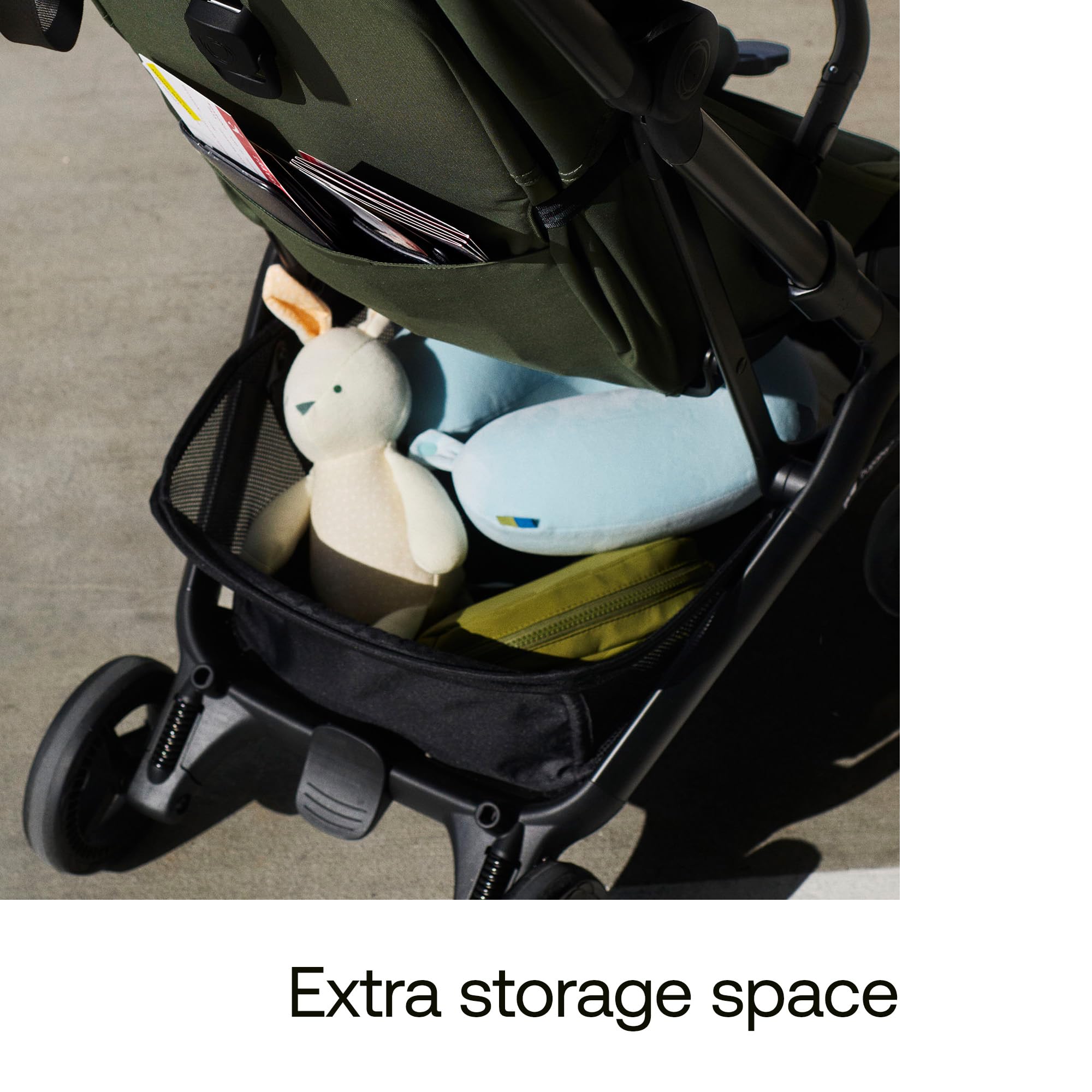 Bugaboo Butterfly 2 seat reclines upright for views or naps.