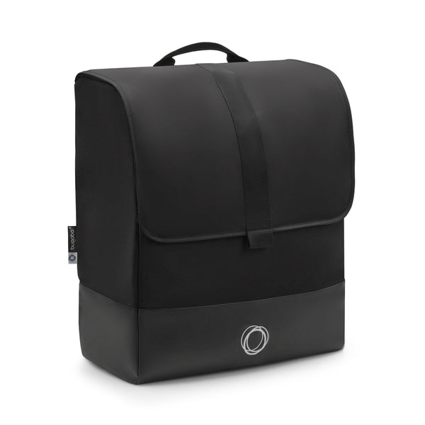Bugaboo Butterfly transport bag in black with secure zippers protects against dirt and scratches during travel.