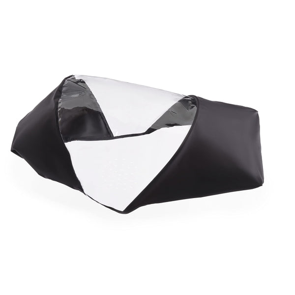 Bugaboo Dragonfly Rain Cover on stroller providing rain protection during city strolls
