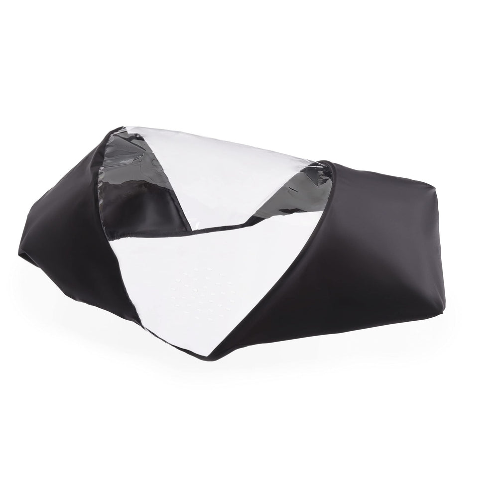 Bugaboo Dragonfly Rain Cover on stroller providing rain protection during city strolls