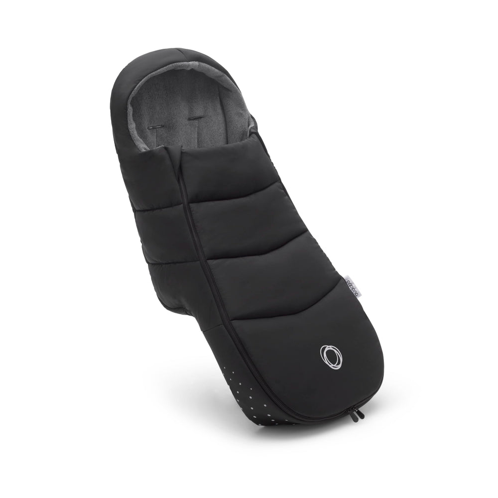 Bugaboo Footmuff front view showing wind protection and all-season design.