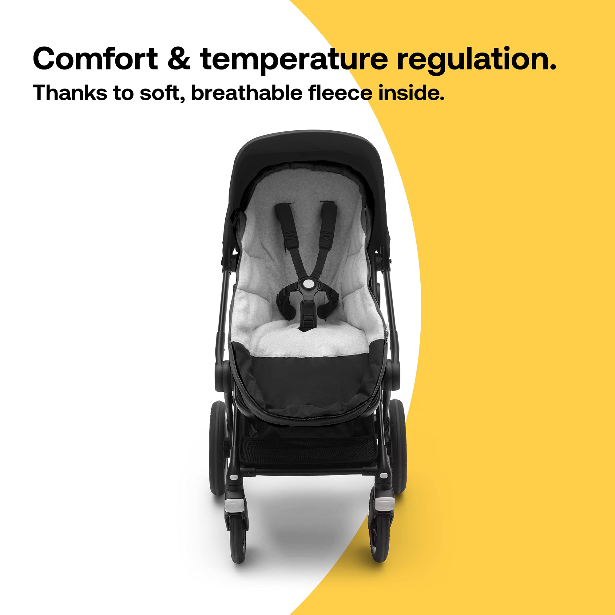 Bugaboo Footmuff shoe shield helps keep the interior clean.
