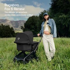 Bugaboo Fox 5 Renew all-terrain wheels enable smooth navigation on varied surfaces.