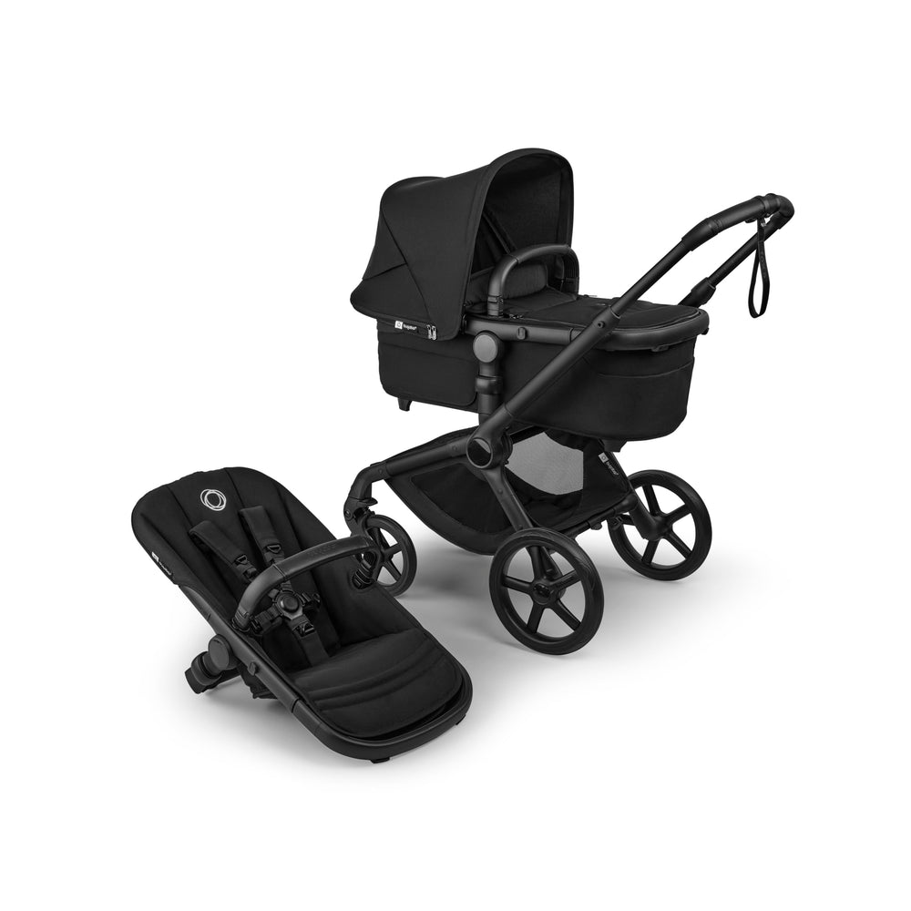 Bugaboo Fox 5 Renew bassinet to toddler seat transition for growing infants.
