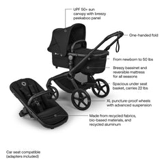 Bugaboo Fox 5 Renew fold with one hand for quick storage.