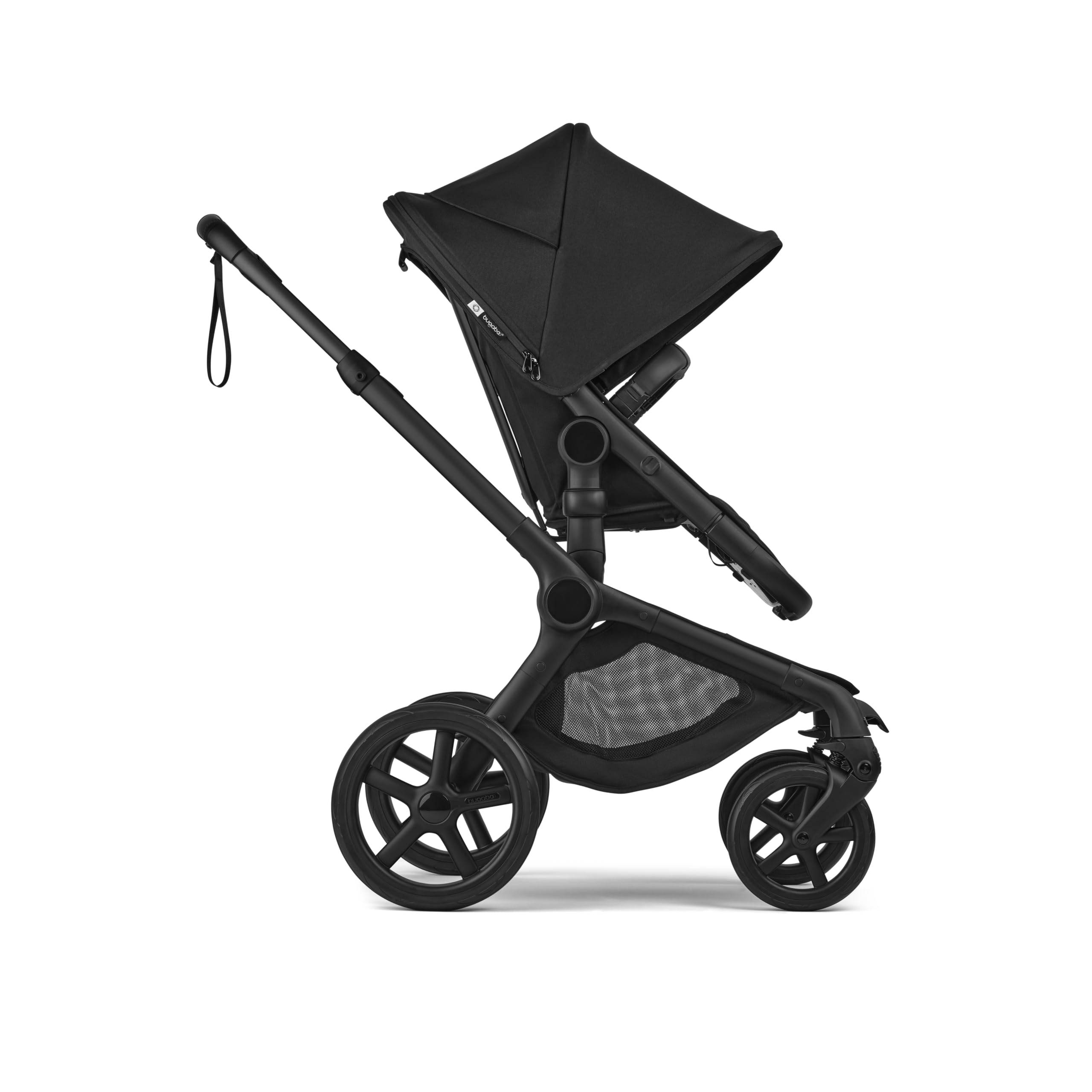 Bugaboo Fox 5 Renew heritage black finish on chassis and fabric.
