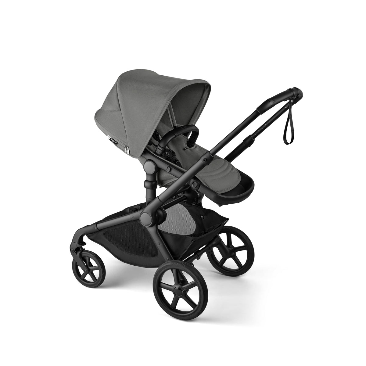 Bugaboo Kangaroo Moon Grey all-terrain stroller, front view for family adventures.