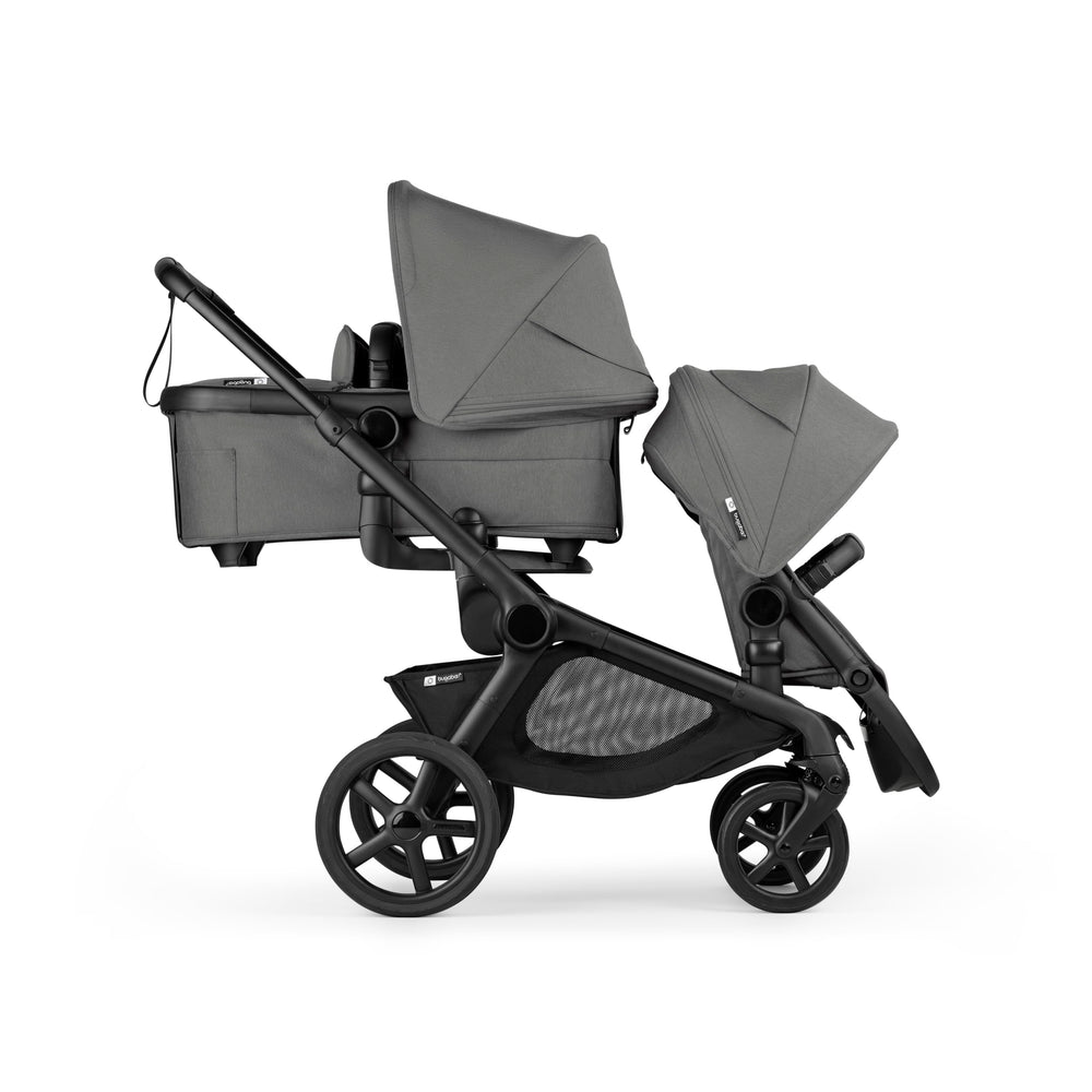Bugaboo Kangaroo Moon Grey seat attaches easily for quick setup