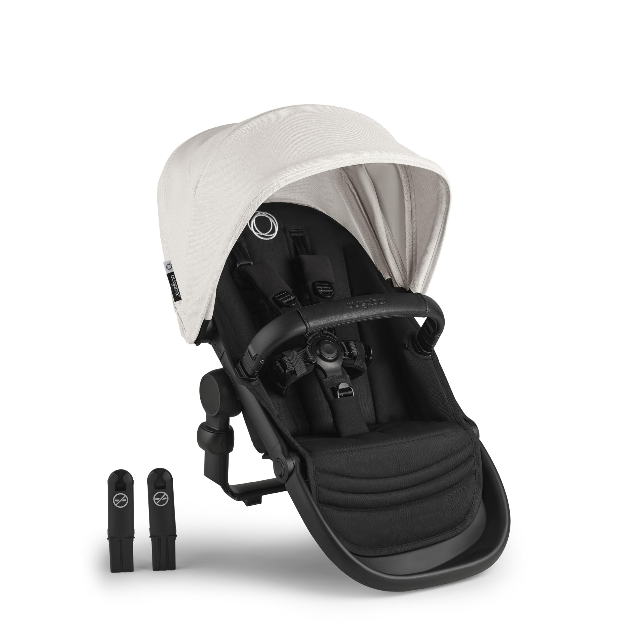 Bugaboo Kangaroo sibling seat for a second child enhances tandem strolling with adjustable positions.