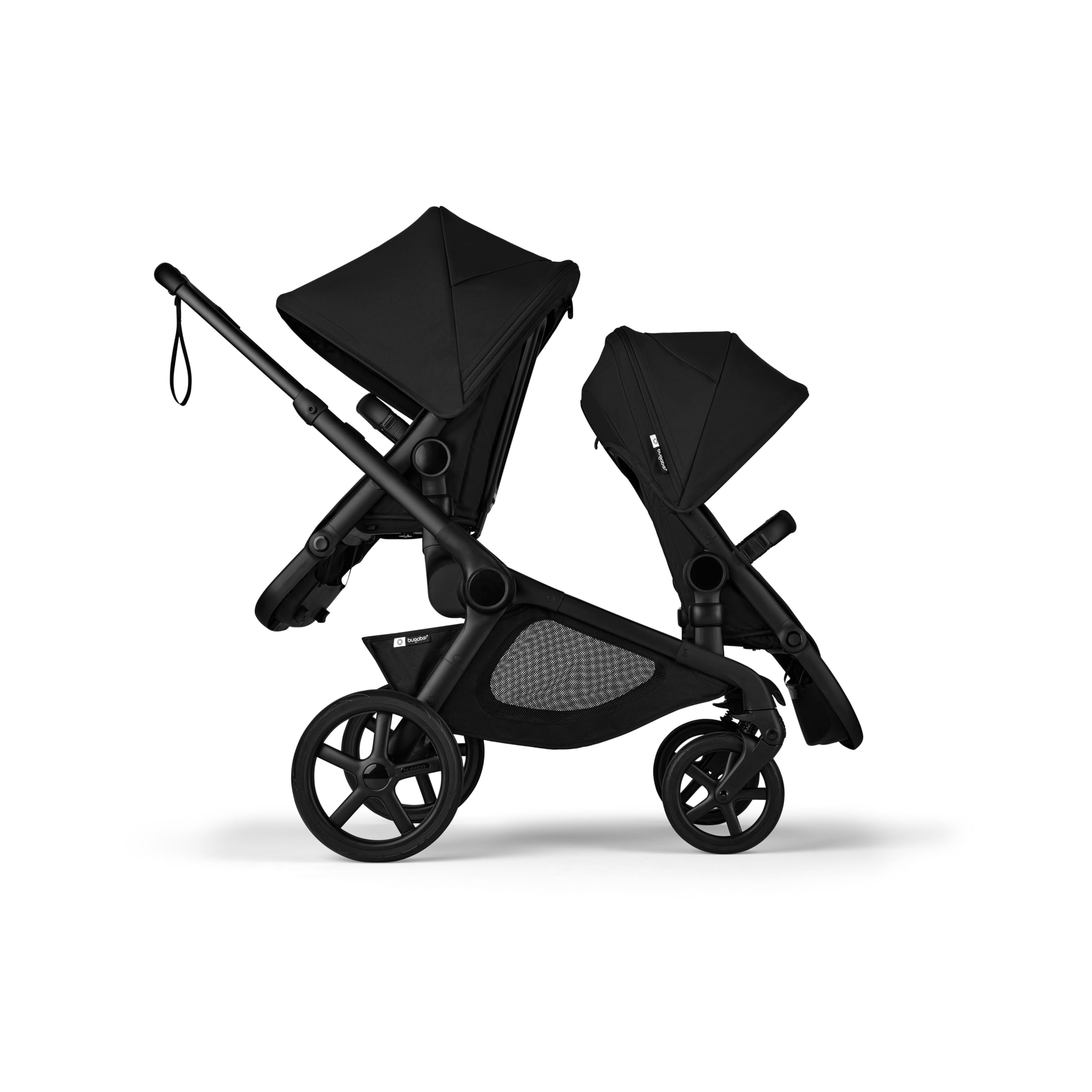 Bugaboo Kangaroo three-position recline supports naps and active viewing.