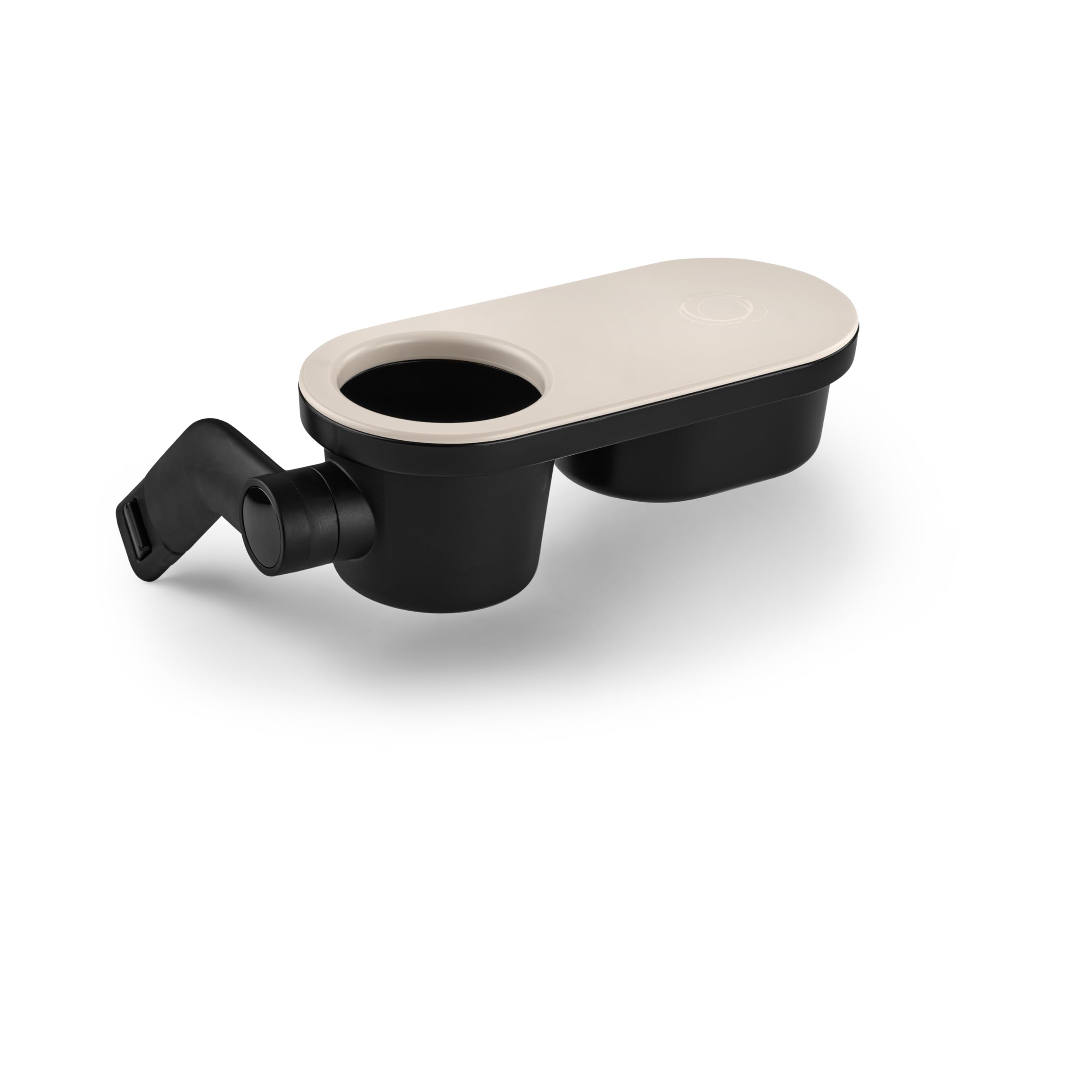 Bugaboo snack tray lid keeps snacks secure during bumpy rides.