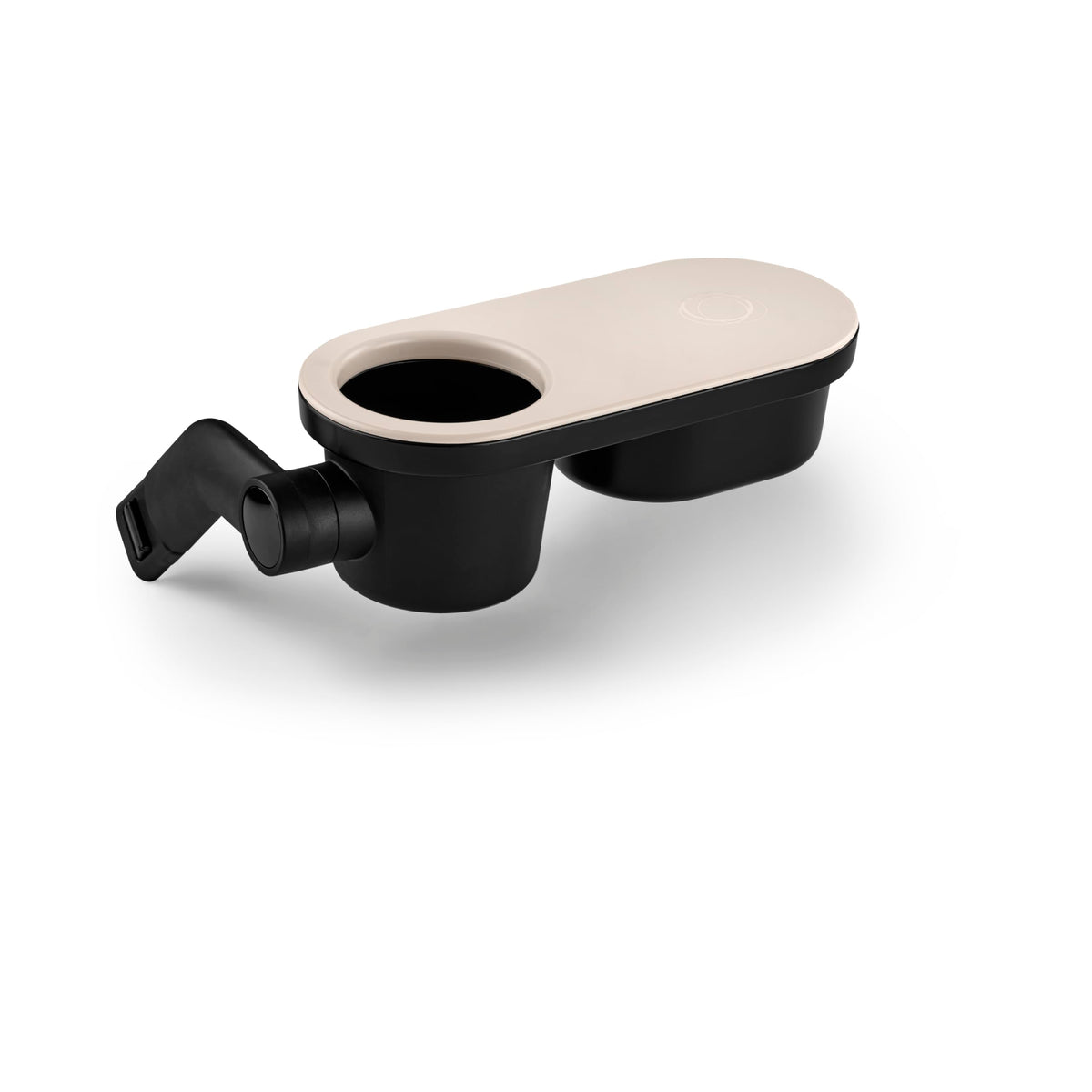 Bugaboo snack tray lid keeps snacks secure during bumpy rides.