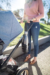 Bugaboo stroller cup holder attached to Bugaboo strollers for hands-free convenience