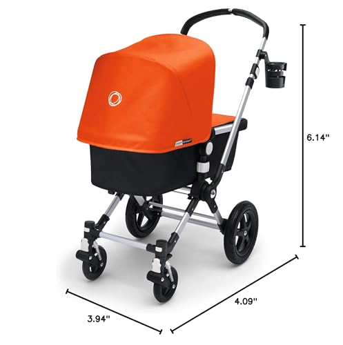 Bugaboo cup holder attaches to side handlebars on Fox and Bee5