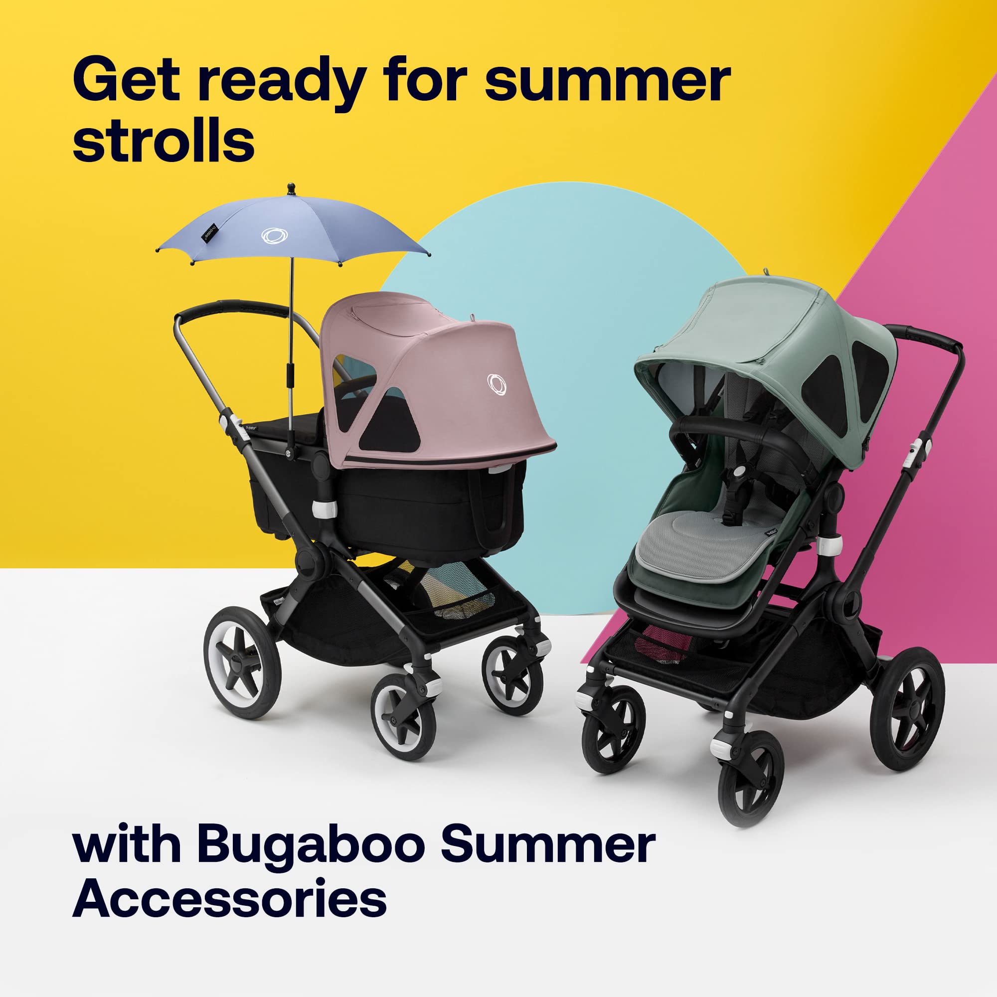 Bugaboo Breezy Sun Canopy fabric is water- and oil-repellent for easy cleaning.