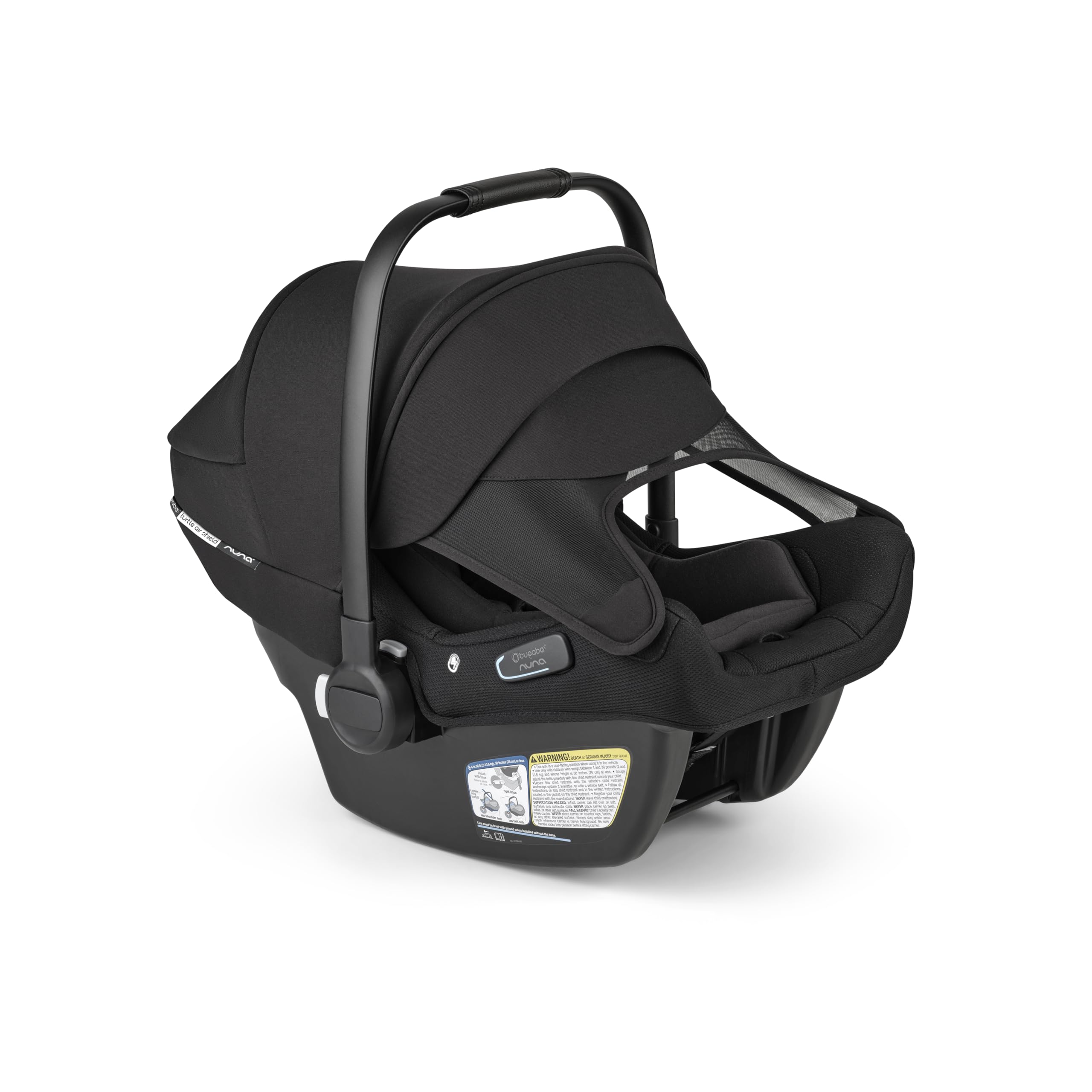 Merino wool insert on the Bugaboo Turtle Air Shield for moisture control and comfort.