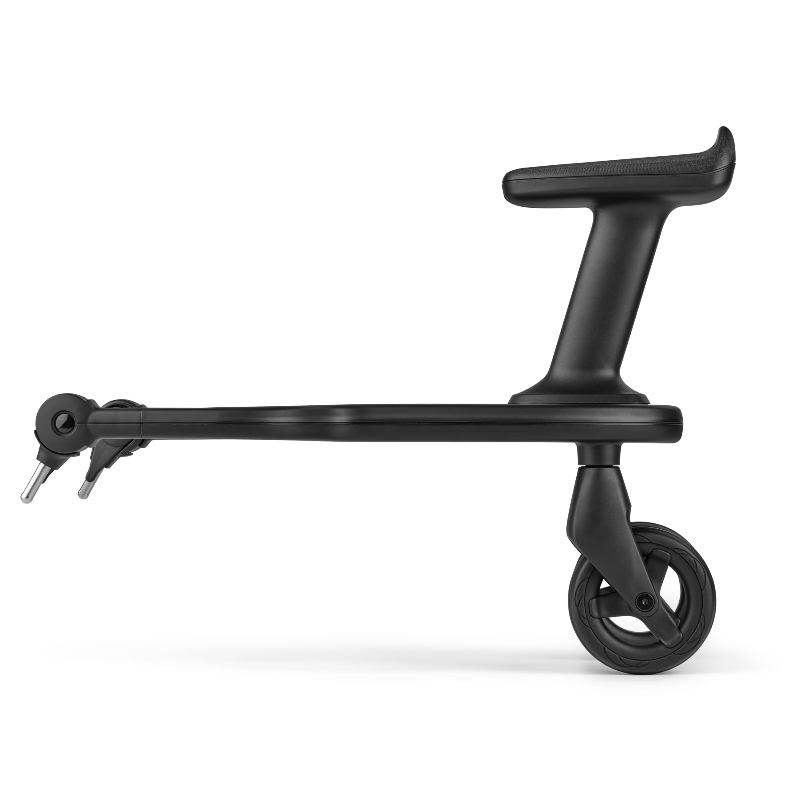 Bugaboo wheeled board close-up of detachable-seat mechanism