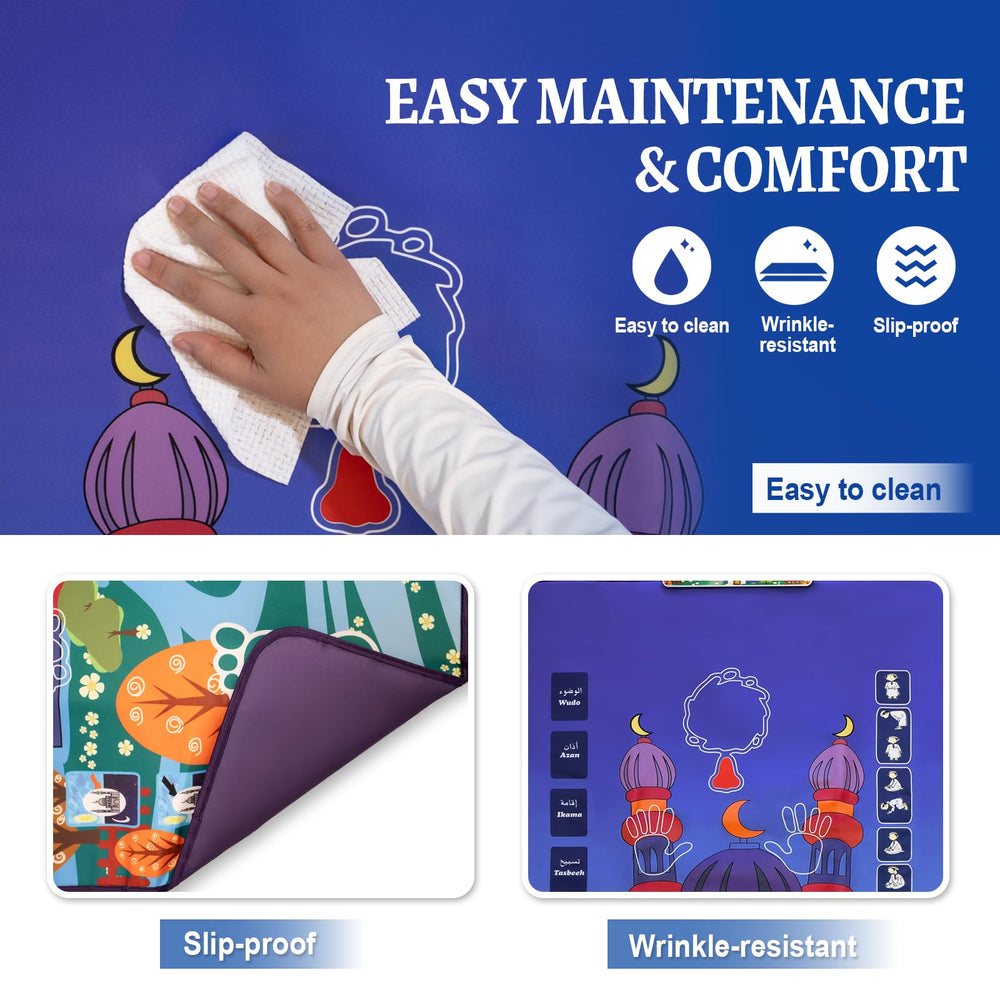 BUIFAC non-slip surface keeps the mat steady during activities.