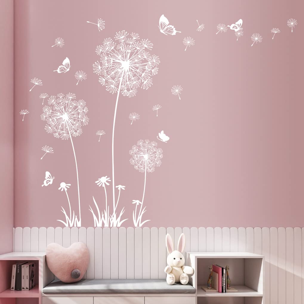Buiory Dandelion wall decal comes in two sheets for versatile designs.