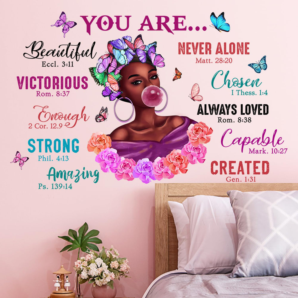 Buiory inspirational quote wall art for bedrooms, easy application and removal.