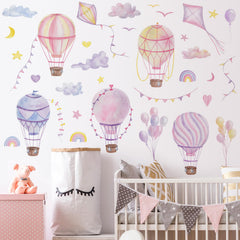 Buiory rainbow kites artwork brightening the baby bedroom wall