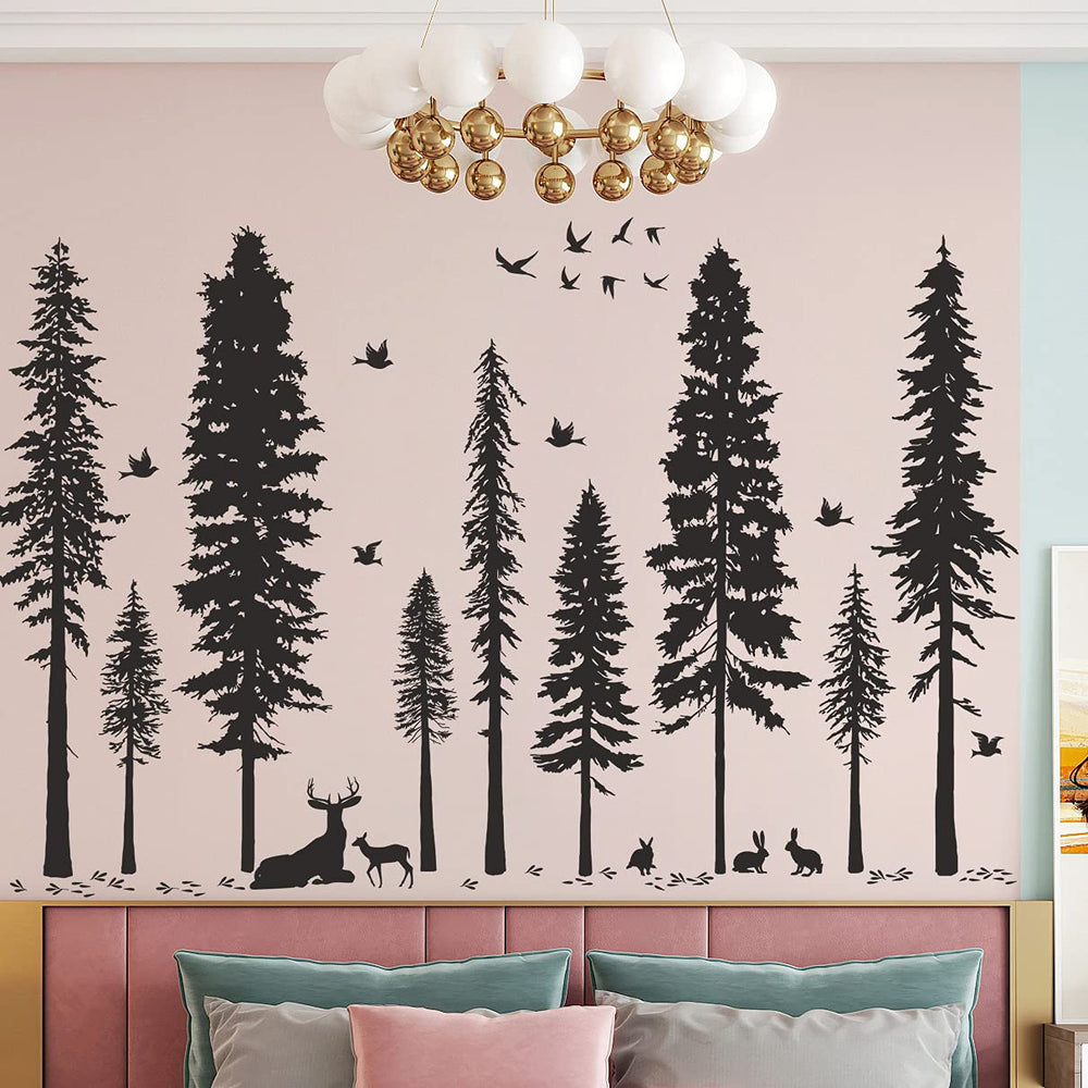 Buiory forest wall decals ideal for kids rooms, nurseries and play areas.