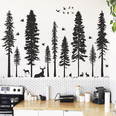 Buiory removable vinyl forest decal demonstrates easy removal without damage.