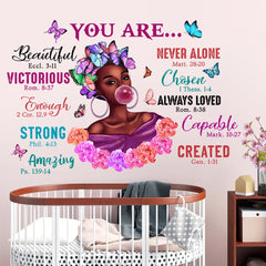 Buiory removable wall art for nurseries, easy to reposition.